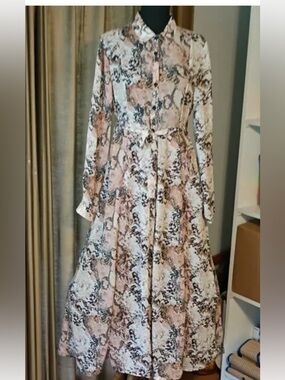 Elegant Snake Print Maxi Dress